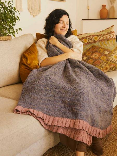 Alpaca wool blanket Leslie