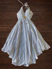 Weißes Sommerkleid Midi Sea.