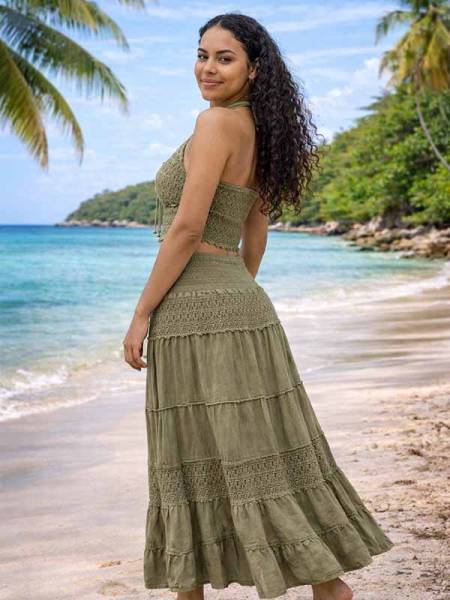 Midi tiered skirt Savana
