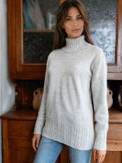 Turtleneck jumper women Orietta in baby alpaca